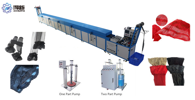 Lace belt anti slip silicone coating machine