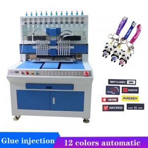 Automatische PVC-Ausgabemaschine mit 12 Farben für Gummietiketten