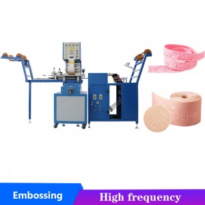 Automatic narrow fabrics elastic tape logo embossing machine