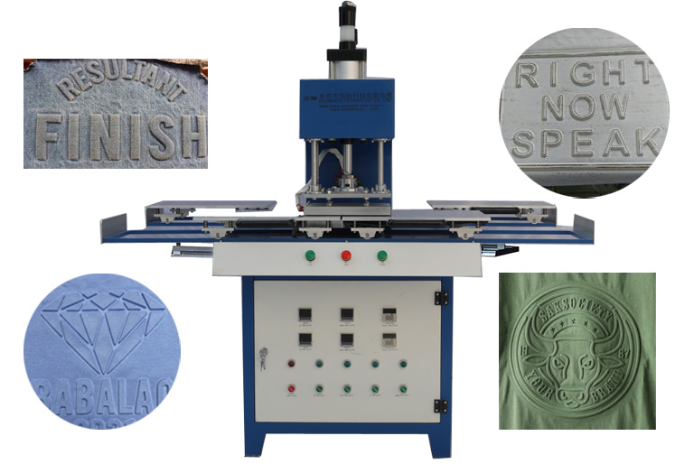 Two Work Station Cloth 3D Logo Embossing Machine​
